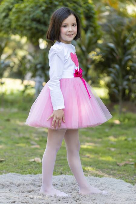 Buy The Pony & Peony Co. Pink Cotton Sequins Love Me Patchwork Embroidered Dress Online at Aza Fashions Buy_The Pony & Peony Co._Pink Cotton Sequins Love Me Patchwork Embroidered Dress _Online_at_Aza_Fashions