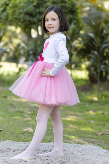 Shop The Pony & Peony Co. Pink Cotton Sequins Love Me Patchwork Embroidered Dress Online at Aza Fashions Shop_The Pony & Peony Co._Pink Cotton Sequins Love Me Patchwork Embroidered Dress _Online_at_Aza_Fashions