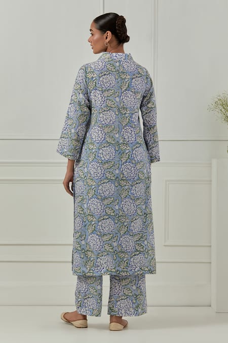 Musal Floral Block Printed Azalea Kurta Set 