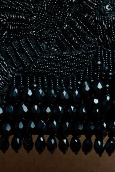 Shop Nayaab By Sonia Black Beads, Tassels Ornate Radiance Kasse Clutch Online at Aza Fashions Shop_Nayaab By Sonia_Black Beads, Tassels Ornate Radiance Kasse Clutch _Online_at_Aza_Fashions