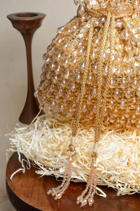 Buy Nayaab By Sonia Gold Sequins, Beads Crystalline Potli Bag Online at Aza Fashions Buy_Nayaab By Sonia_Gold Sequins, Beads Crystalline Potli Bag _Online_at_Aza_Fashions