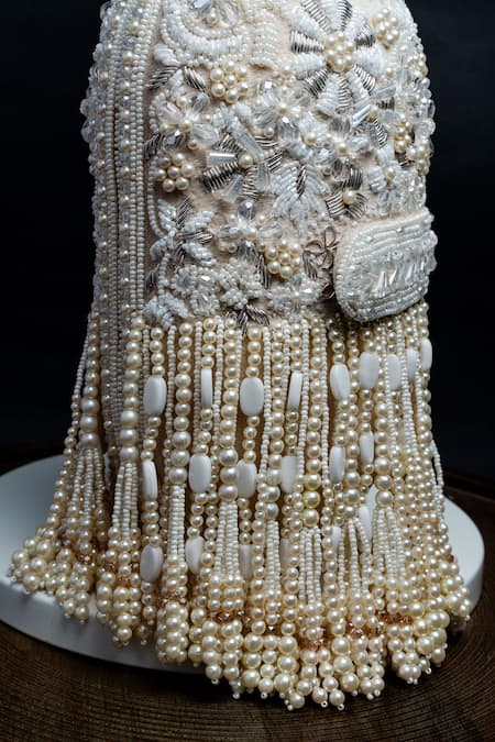 Nayaab By Sonia White Beads, Tassels Beaded Potli Clutch Online at Aza Fashions Nayaab By Sonia_White Beads, Tassels Beaded Potli Clutch _Online_at_Aza_Fashions