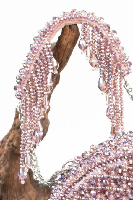 Nayaab By Sonia Purple Crystals, Beads Lustre Sphere Lilac Clutch Online at Aza Fashions Nayaab By Sonia_Purple Crystals, Beads Lustre Sphere Lilac Clutch _Online_at_Aza_Fashions