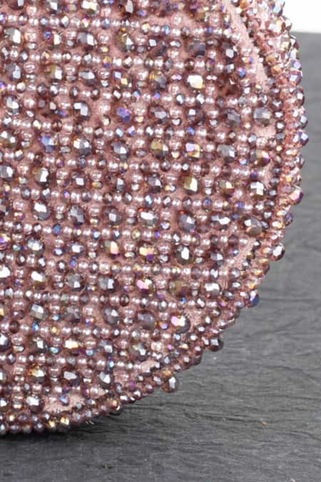 Shop Nayaab By Sonia Purple Crystals, Beads Lustre Sphere Lilac Clutch at Aza Fashions Shop_Nayaab By Sonia_Purple Crystals, Beads Lustre Sphere Lilac Clutch _at_Aza_Fashions