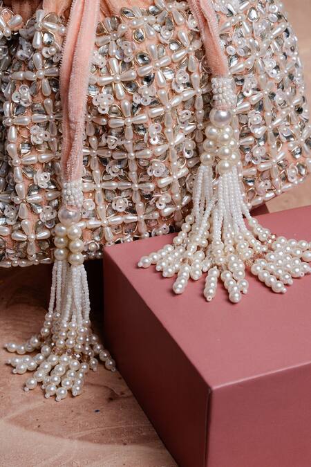 Buy Nayaab By Sonia Pink Sequins, Beads, Pearls Flower Bed Blush Potli Online at Aza Fashions Buy_Nayaab By Sonia_Pink Sequins, Beads, Pearls Flower Bed Blush Potli _Online_at_Aza_Fashions