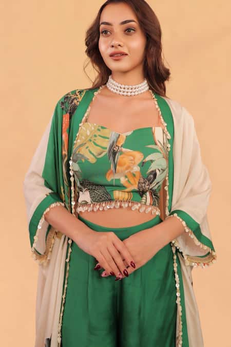 Buy Surkh Syahi Off White Cotton, Muslin Pom-poms Open , Square Kokum Shrug Co-ord Set Online at Aza Fashions Buy_Surkh Syahi_Off White Cotton, Muslin Pom-poms Open , Square Kokum Shrug Co-ord Set _Online_at_Aza_Fashions