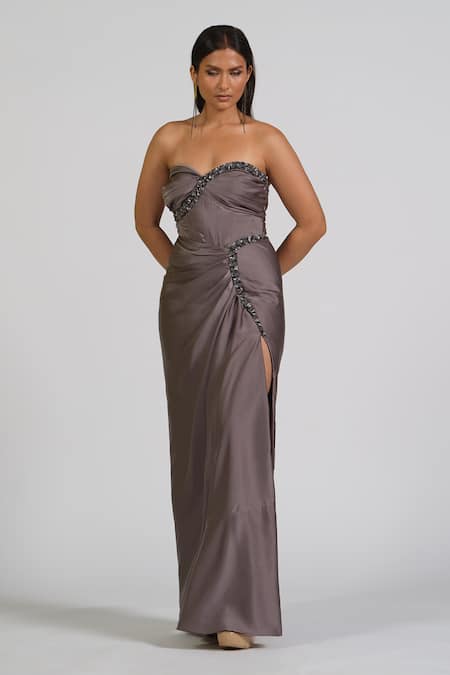 Astha Batra Crystal Embellished Corset Gown 