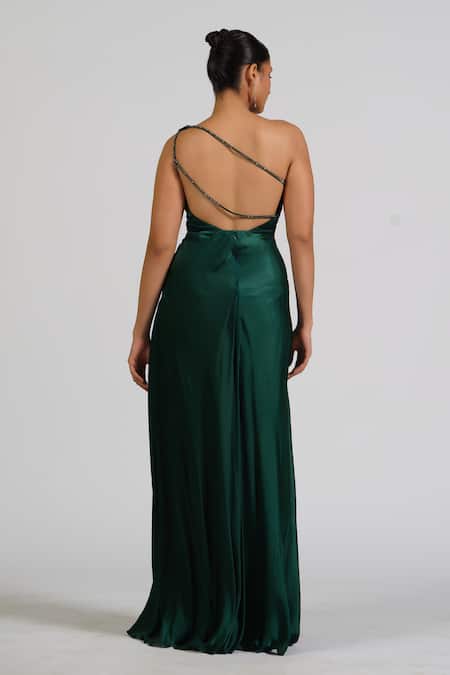 Astha Batra One Shoulder Drape Gown 
