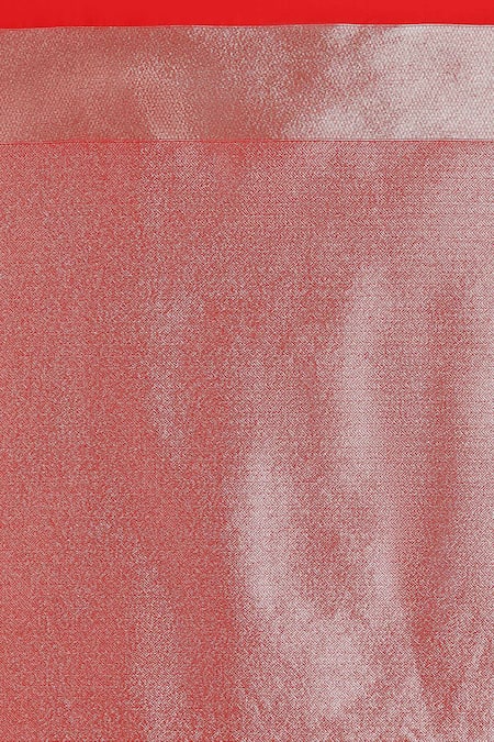 Buy_Samyukta Singhania_Red Silk, Brocade Zari Round Neck Woven Banarasi Saree _Online_at_Aza_Fashions