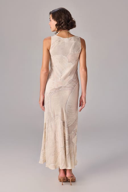 Saaksha & Kinni Abstract Floral Print Maxi Dress 