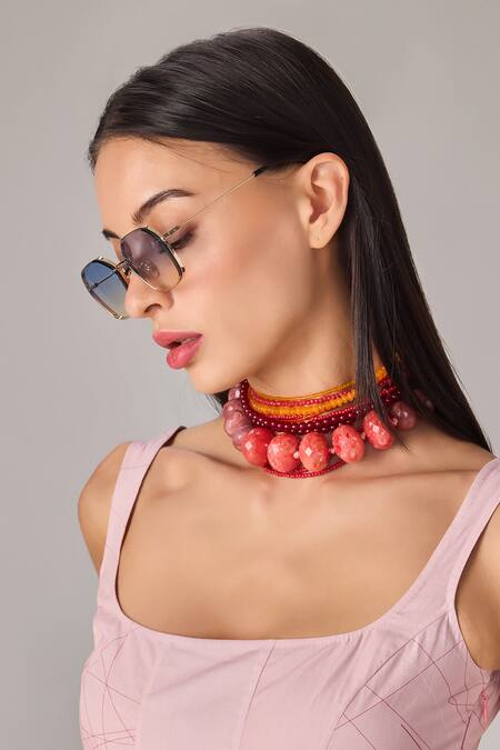 Buy Saaksha & Kinni Pink Poplin Square Neck Floral Placement Print Midi Dress Online at Aza Fashions Buy_Saaksha & Kinni_Pink Poplin Square Neck Floral Placement Print Midi Dress _Online_at_Aza_Fashions