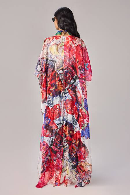 Shop Saaksha & Kinni Multi Color Satin, Cotton Pearls, Tassels Intricate Mirror Embroidered Bustier at Aza Fashions Shop_Saaksha & Kinni_Multi Color Satin, Cotton Pearls, Tassels Intricate Mirror Embroidered Bustier_at_Aza_Fashions