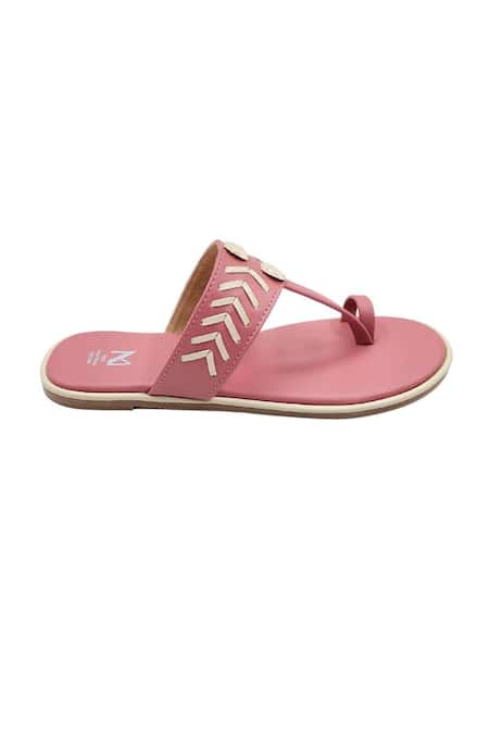 The Madras Trunk_Pink Haiku Meera Kolhapuri Flats _Online_at_Aza_Fashions