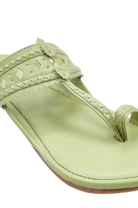 Buy_The Madras Trunk_Green Haiku Rang Kolhapuri Flats 