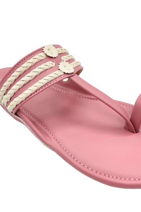 Buy_The Madras Trunk_Pink Haiku Kolhapuri Flat Sandals 