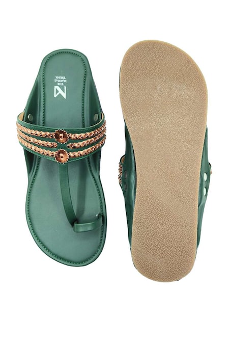 The Madras Trunk Haiku Kolhapuri Flat Sandals 