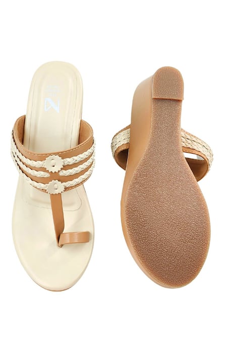 The Madras Trunk Ruhi Braided Straps Wedges  