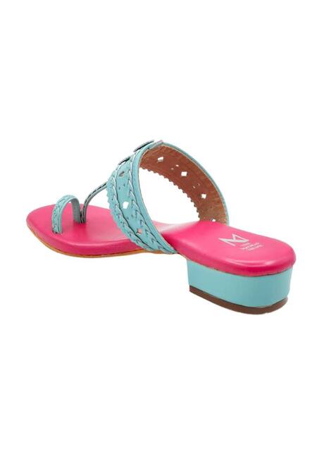 Buy_The Madras Trunk_Pink Cut Work Haiku Uno Heels _Online_at_Aza_Fashions