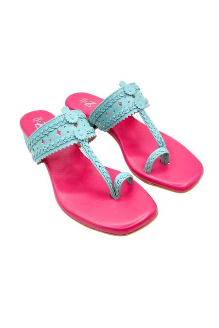 Shop_The Madras Trunk_Pink Cut Work Haiku Uno Heels _Online_at_Aza_Fashions