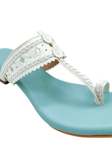 Buy_The Madras Trunk_Blue Cut Work Haiku Uno And White Heels 