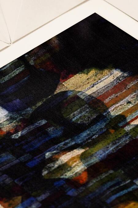 Unallume By Nisha Multi Color Dark Echoes Silk Pocket Square Online at Aza Fashions Unallume By Nisha_Multi Color Dark Echoes Silk Pocket Square _Online_at_Aza_Fashions