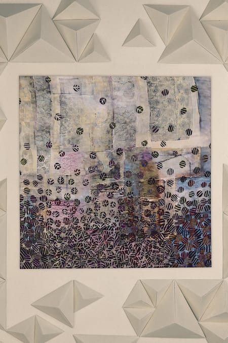 Unallume By Nisha Graphite Grove Silk Pocket Square 