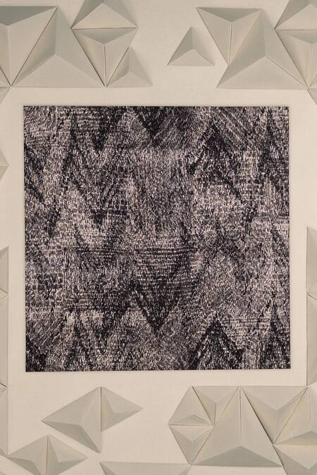 Unallume By Nisha Slate Elegance Silk Pocket Square 