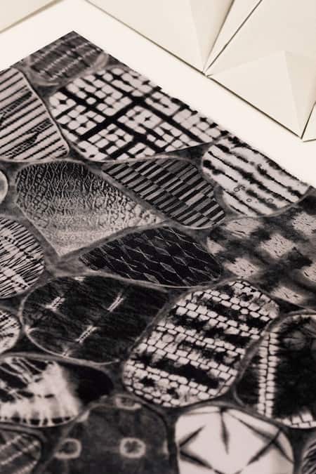 Unallume By Nisha Black Urban Noir Silk Pocket Square Online at Aza Fashions Unallume By Nisha_Black Urban Noir Silk Pocket Square _Online_at_Aza_Fashions