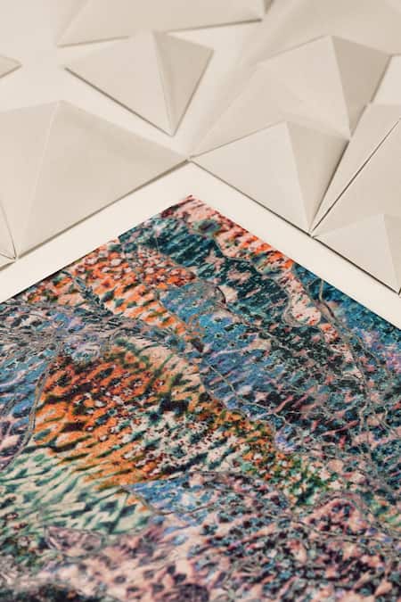 Unallume By Nisha Multi Color Wild Blooms Silk Pocket Square Online at Aza Fashions Unallume By Nisha_Multi Color Wild Blooms Silk Pocket Square _Online_at_Aza_Fashions