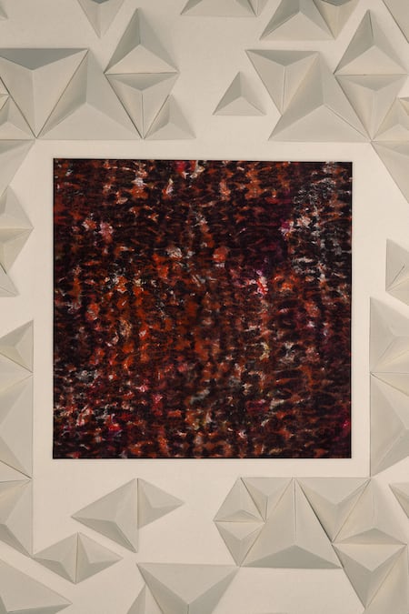 Shop_Unallume By Nisha_Burgundy Essence Silk Pocket Square _at_Aza_Fashions