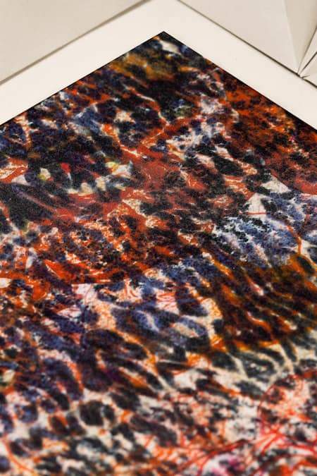 Shop Unallume By Nisha Multi Color Forest Tapestry Silk Pocket Square at Aza Fashions Shop_Unallume By Nisha_Multi Color Forest Tapestry Silk Pocket Square _at_Aza_Fashions