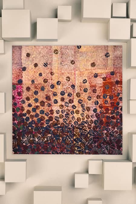 Unallume By Nisha Fall Whimsy Silk Pocket Square 