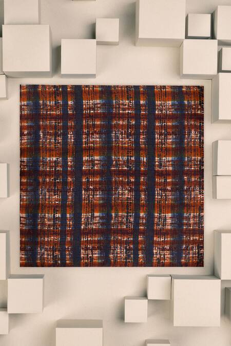 Shop Unallume By Nisha Multi Color Rustic Elegance Silk Pocket Square at Aza Fashions Shop_Unallume By Nisha_Multi Color Rustic Elegance Silk Pocket Square _at_Aza_Fashions