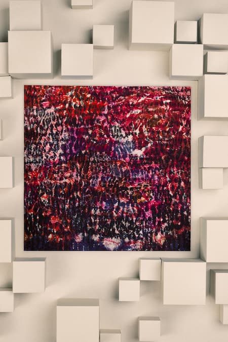 Unallume By Nisha Whimsy Garden Silk Pocket Square 