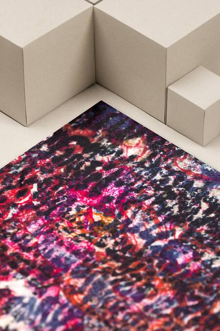 Unallume By Nisha_Multi Color Whimsy Garden Silk Pocket Square _Online_at_Aza_Fashions