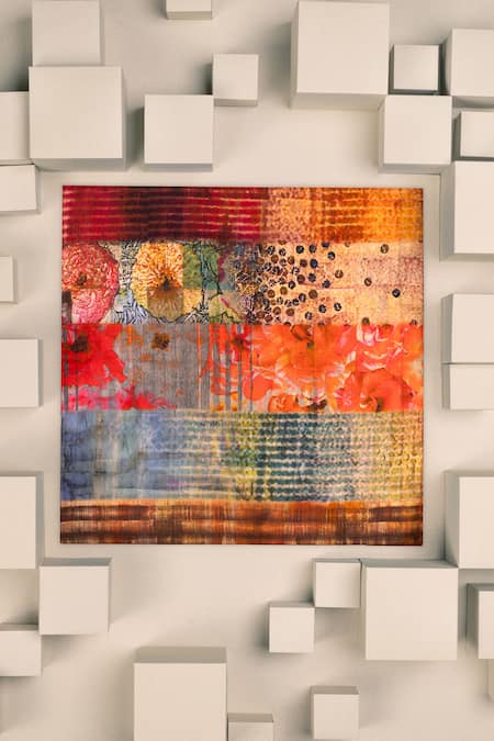 Unallume By Nisha Floral Silk Pocket Square 