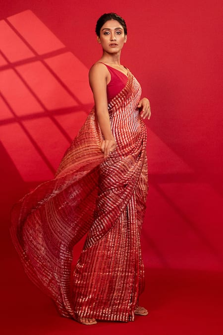 Unallume By Nisha Cityscape Symphony Silk Saree 