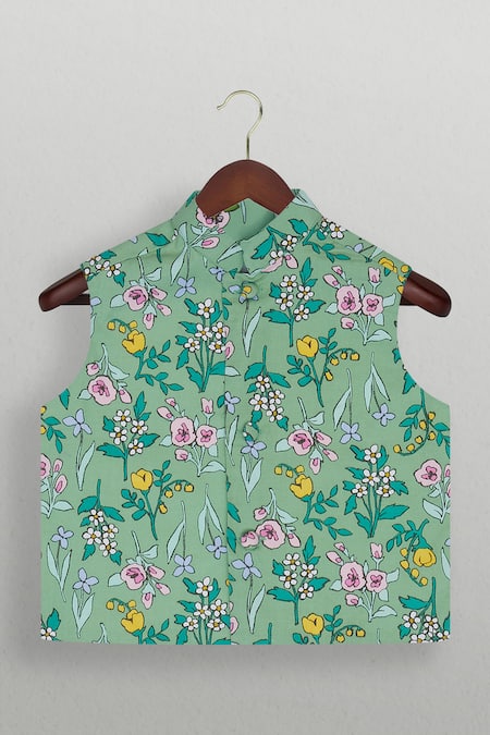 Tiny Pants Printed Kurta Jacket Set 