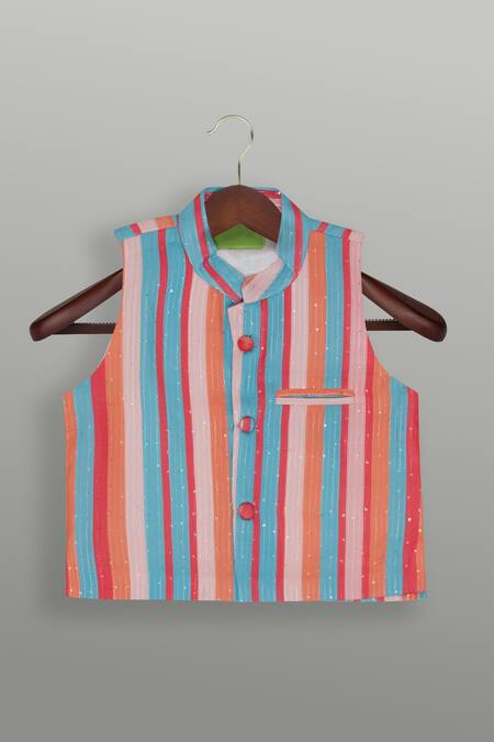 Buy Tiny Pants Multi Color Georgette, Cotton Sequins Multicolour Kurta Jacket Set Online at Aza Fashions Buy_Tiny Pants_Multi Color Georgette, Cotton Sequins Multicolour Kurta Jacket Set _Online_at_Aza_Fashions