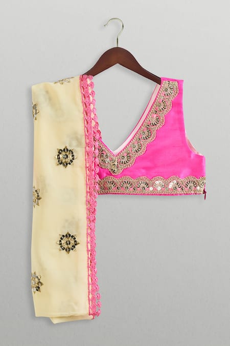 Tiny Pants Lemon Mirror Work Lehenga Set 