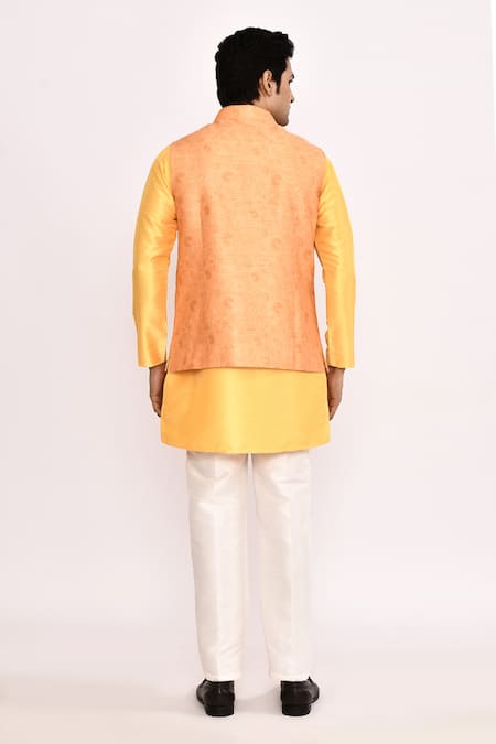 Arihant Rai Sinha Orange Nehru Jacket 