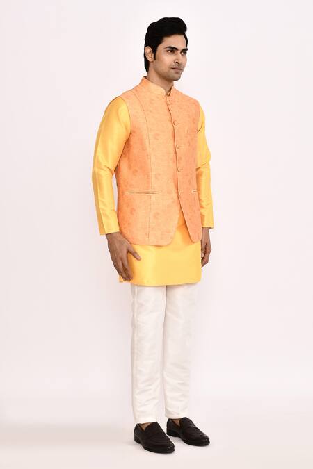 Buy_Arihant Rai Sinha_Orange Nehru Jacket 