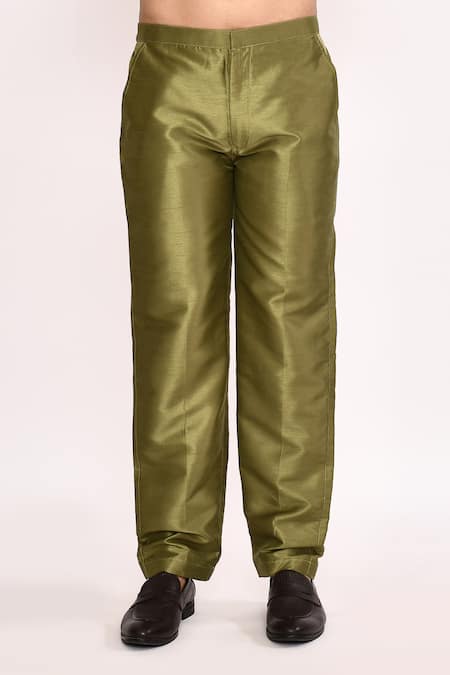 Buy_Arihant Rai Sinha_Green Silk Blend Kurta Set 