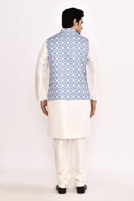 Arihant Rai Sinha Light Blue Nehru Jacket Set 