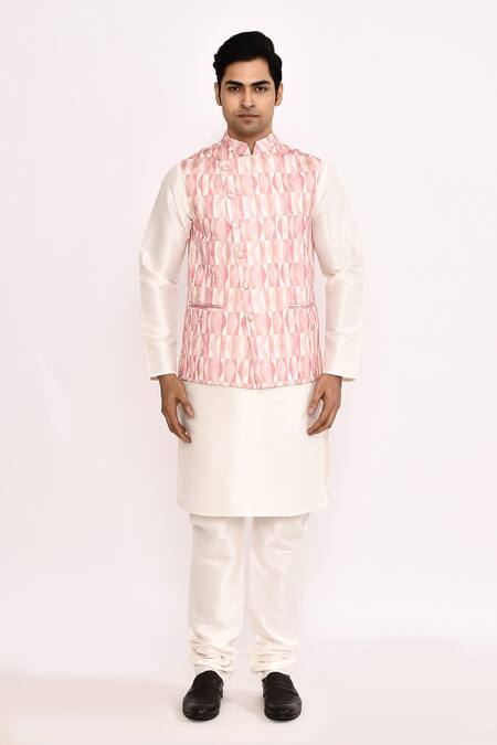 Arihant Rai Sinha_Pink Baby Nehru Jacket _Online_at_Aza_Fashions