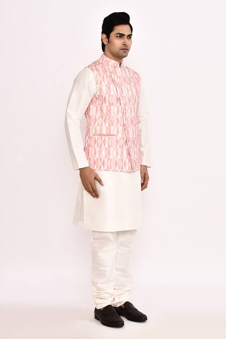 Buy_Arihant Rai Sinha_Pink Baby Nehru Jacket _Online_at_Aza_Fashions