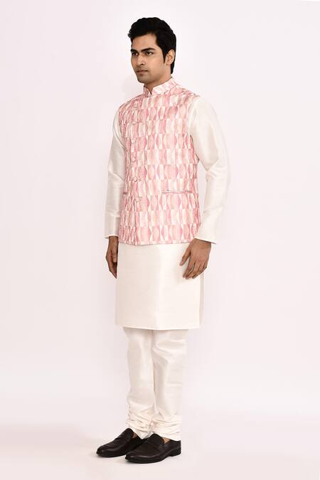 Shop_Arihant Rai Sinha_Pink Baby Nehru Jacket _Online_at_Aza_Fashions