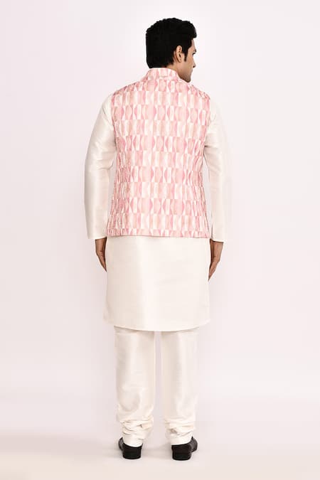 Shop_Arihant Rai Sinha_Pink Baby Nehru Jacket _at_Aza_Fashions