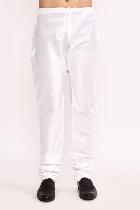 Arihant Rai Sinha_Multi Color Cotton, Silk Printed Kurta Set With White Churidar _Online_at_Aza_Fashions