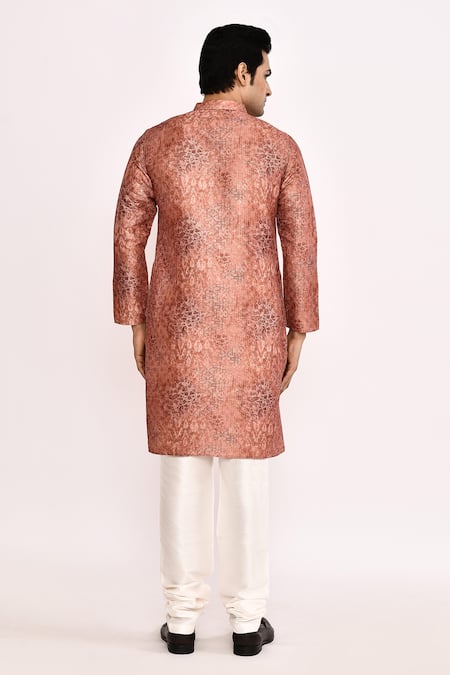 Arihant Rai Sinha Rust Printed Kurta Set with Churidar 